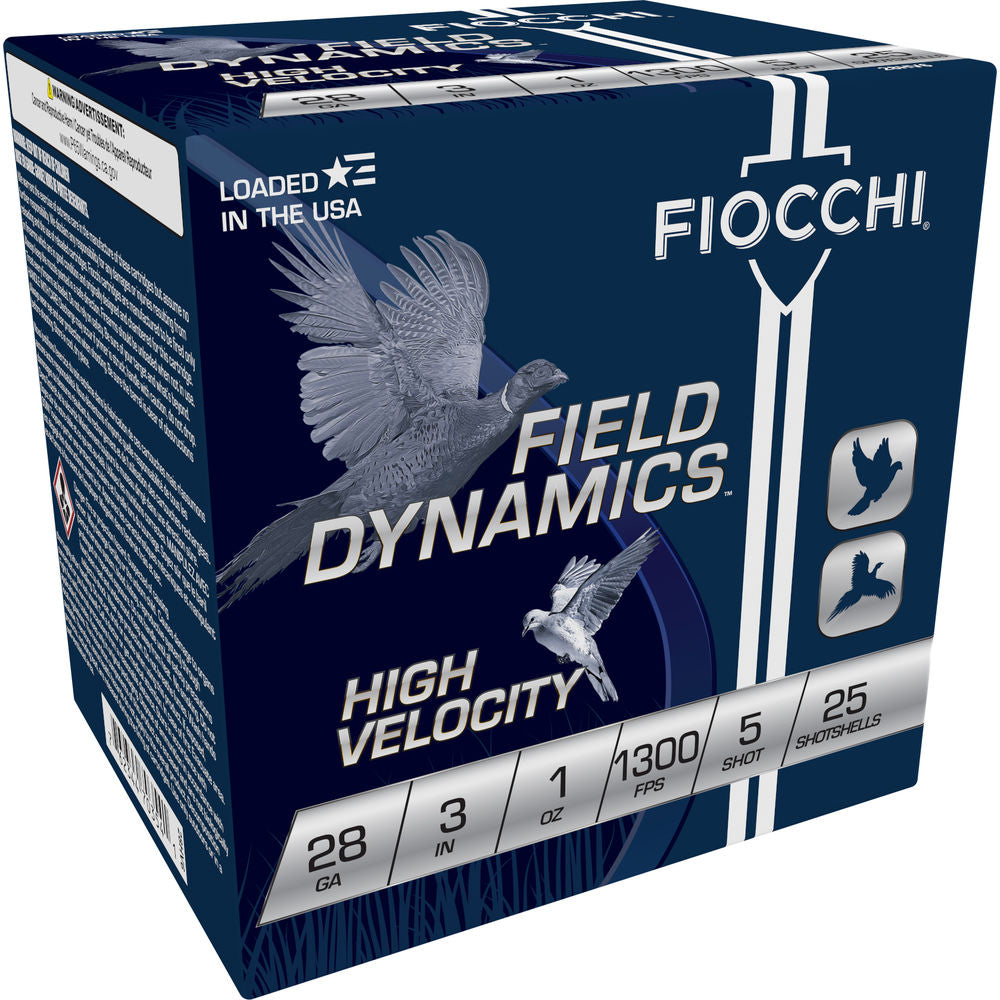 Fiocchi 28 Gauge Field Dynamics High Velocity Upland Game Load #5 1 oz 3 in 25/Box