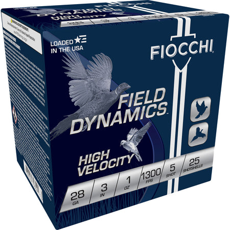 Fiocchi 28 Gauge Field Dynamics High Velocity Upland Game Load #5 1 oz 3 in 25/Box