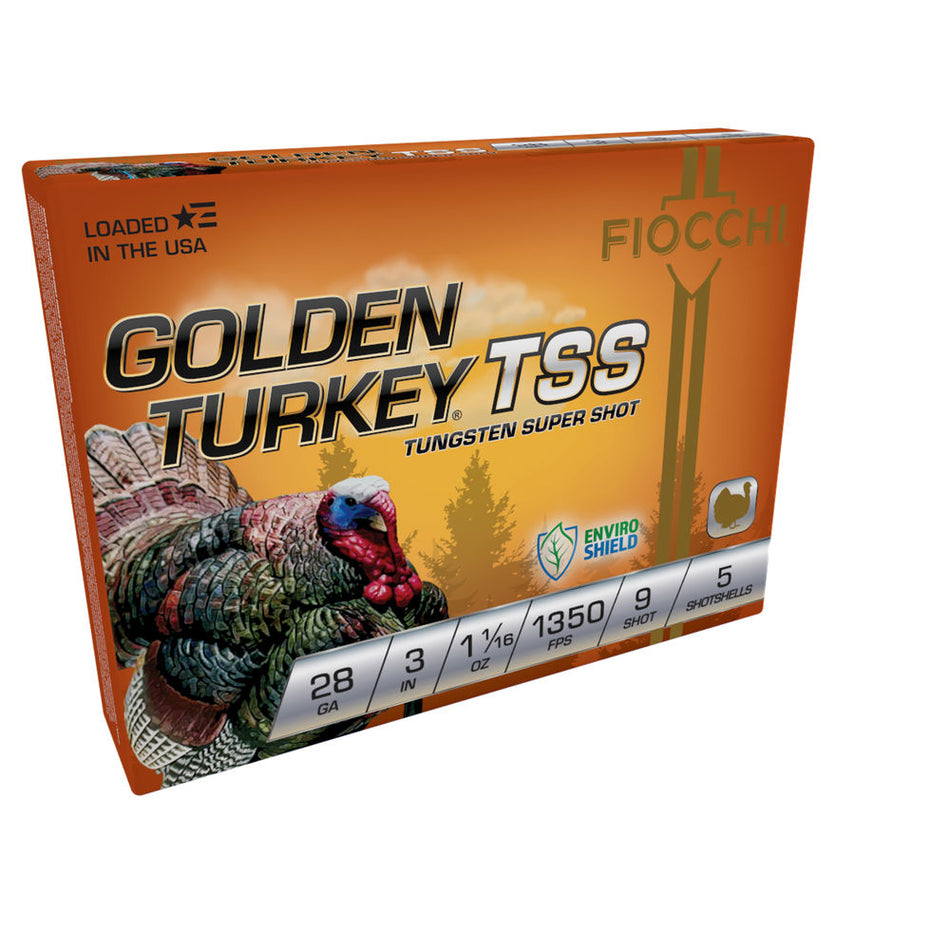 Fiocchi 28 Gauge Golden Turkey TSS #9 1-1/16 oz 3 in 5/Box [Item 10285]