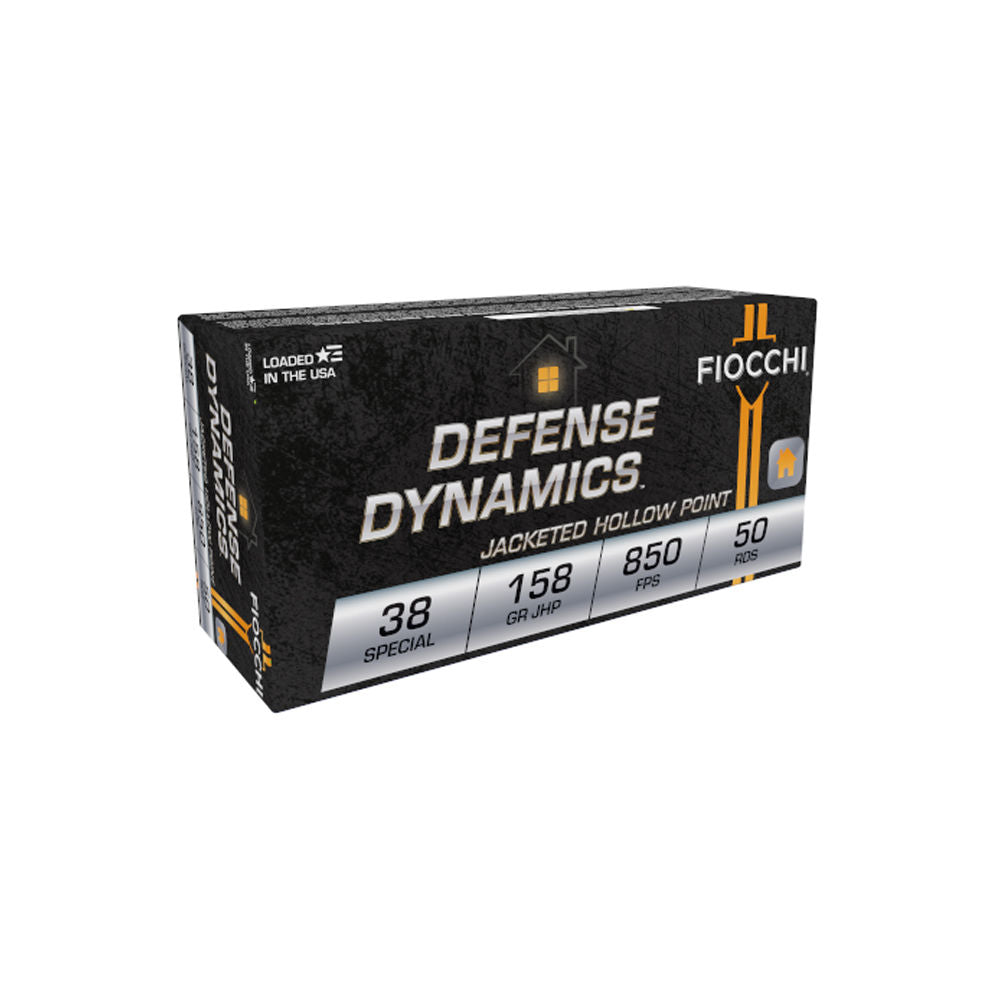 Fiocchi .38 Special Defense Dynamics Jacketed Hollow Point 158 Grain 1000/Box