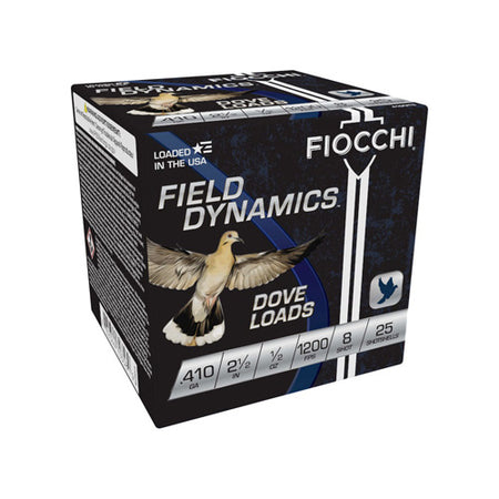 Fiocchi .410 Bore Field Dynamics Dove & Quail #8 1/2 oz 2.5 in 25/Box