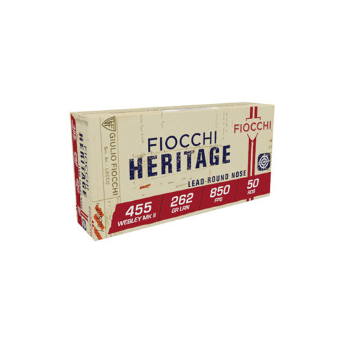 Fiocchi .455 Webley Heritage Lead Round Nose 262 Grain 50/Box