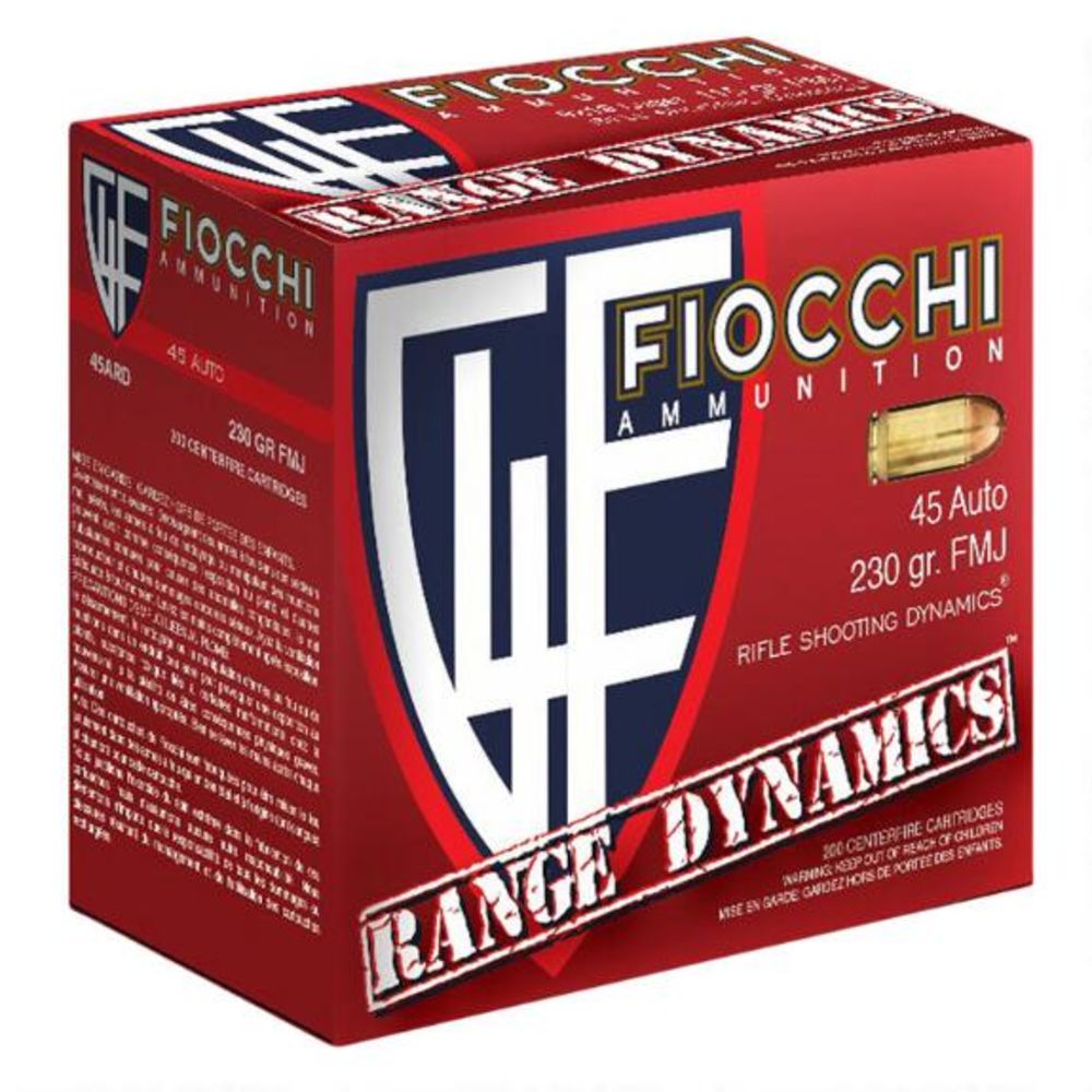 Fiocchi .45 ACP/Auto Range Dynamics Range Pack Full Metal Jacket 230 Grain 200/Box [Item 195]