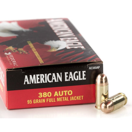 Federal .380 ACP/Auto American Eagle Full Metal Jacket 95 Grain 50/Box