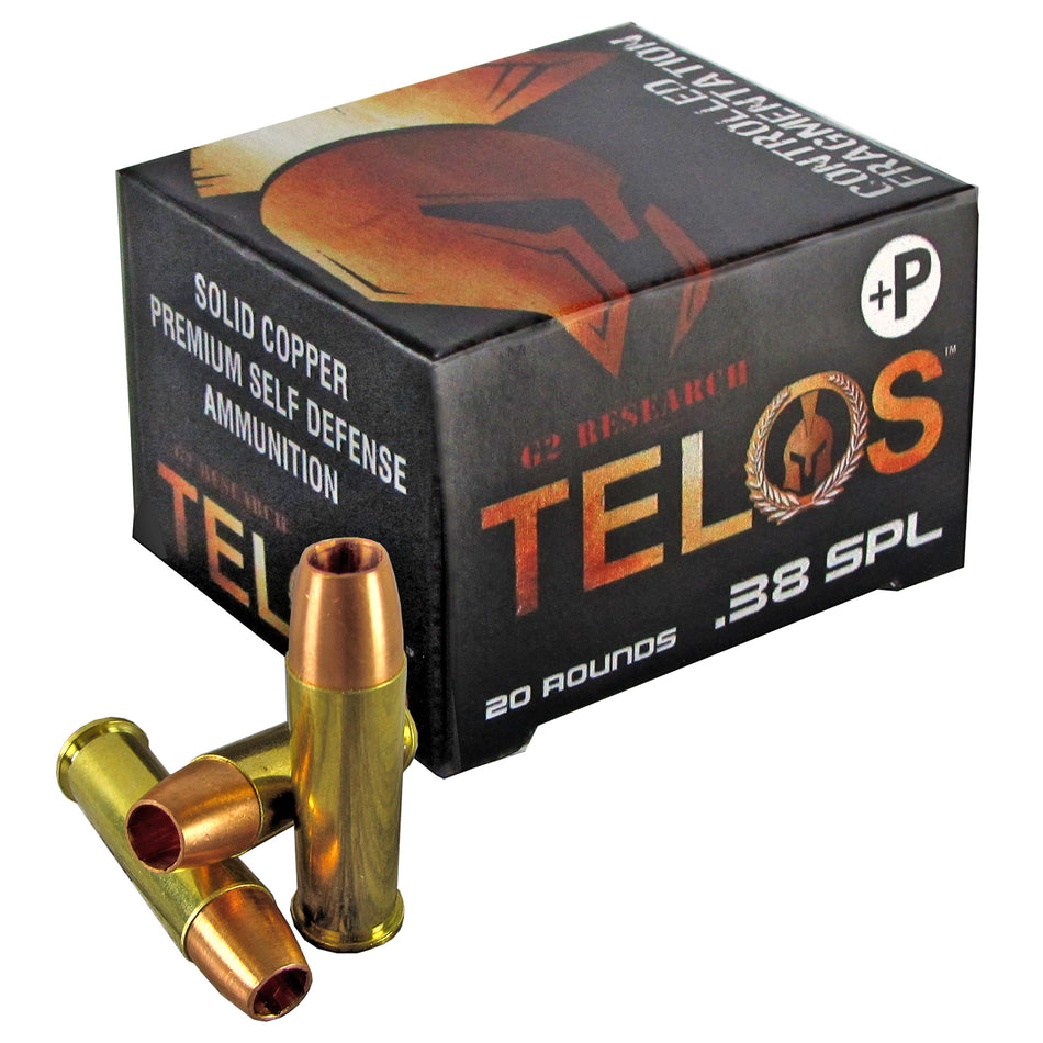 G2 Research .38 Special Telos Copper Fracturing Copper Hollow Point 105 Grain 20/Box