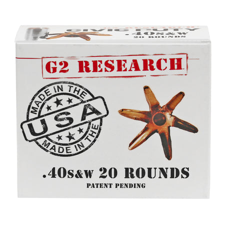 G2 Research .40 S&W Civic Duty Copper Expansion Projectile 122 Grain 20/Box