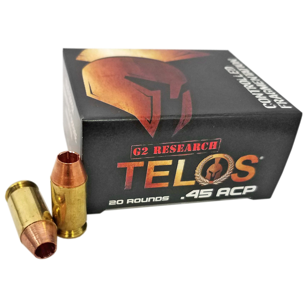 G2 Research .45 ACP/Auto Telos Copper Controlled Fragmentation 160 Grain 20/Box