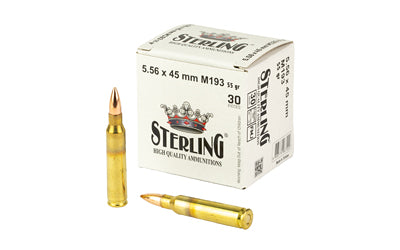 Sterling 5.56x45mm NATO  Full Metal Jacket 55 Grain 30/Box