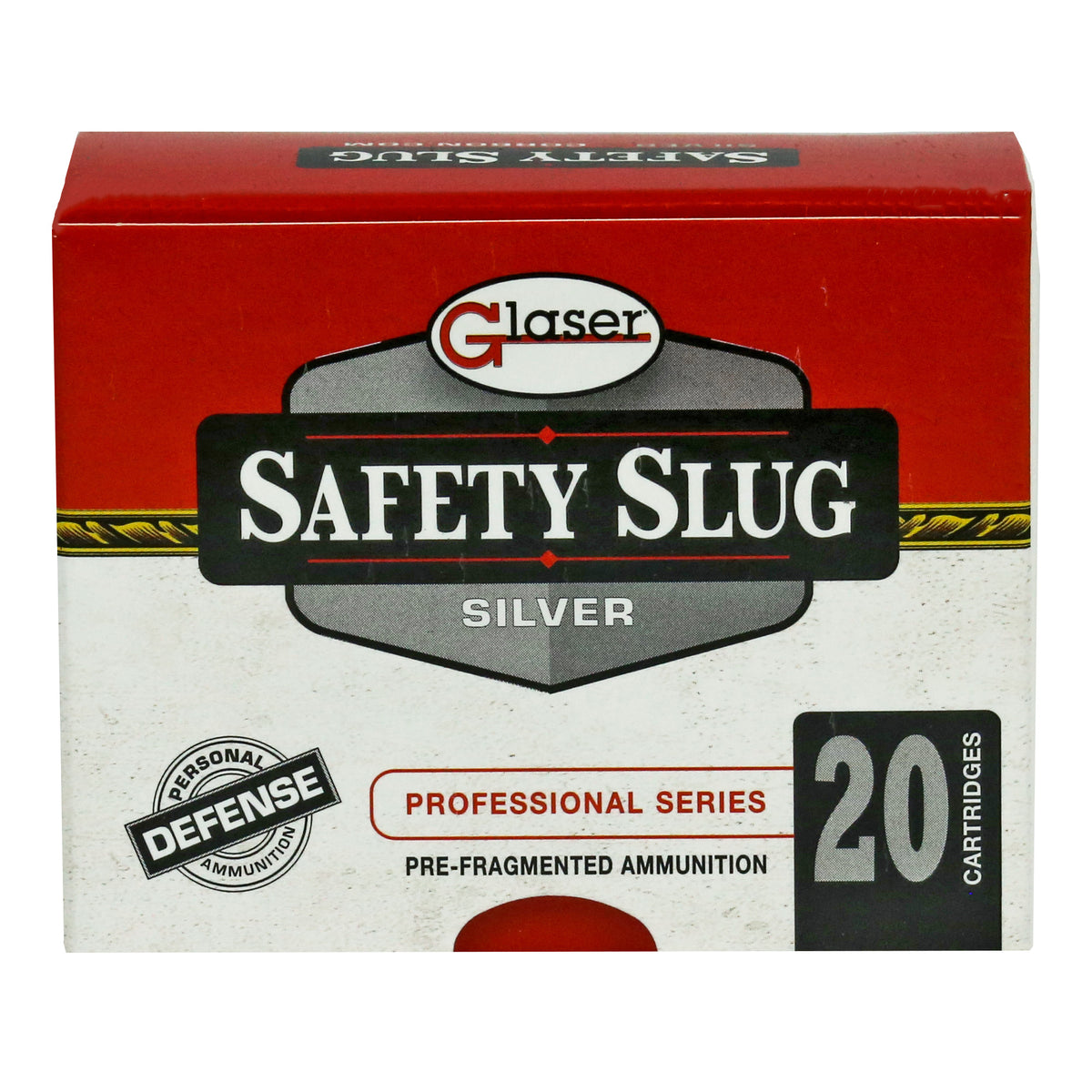Glaser 9mm Luger / Parabellum Silver +P Pre-Fragmented 80 Grain 20/Box