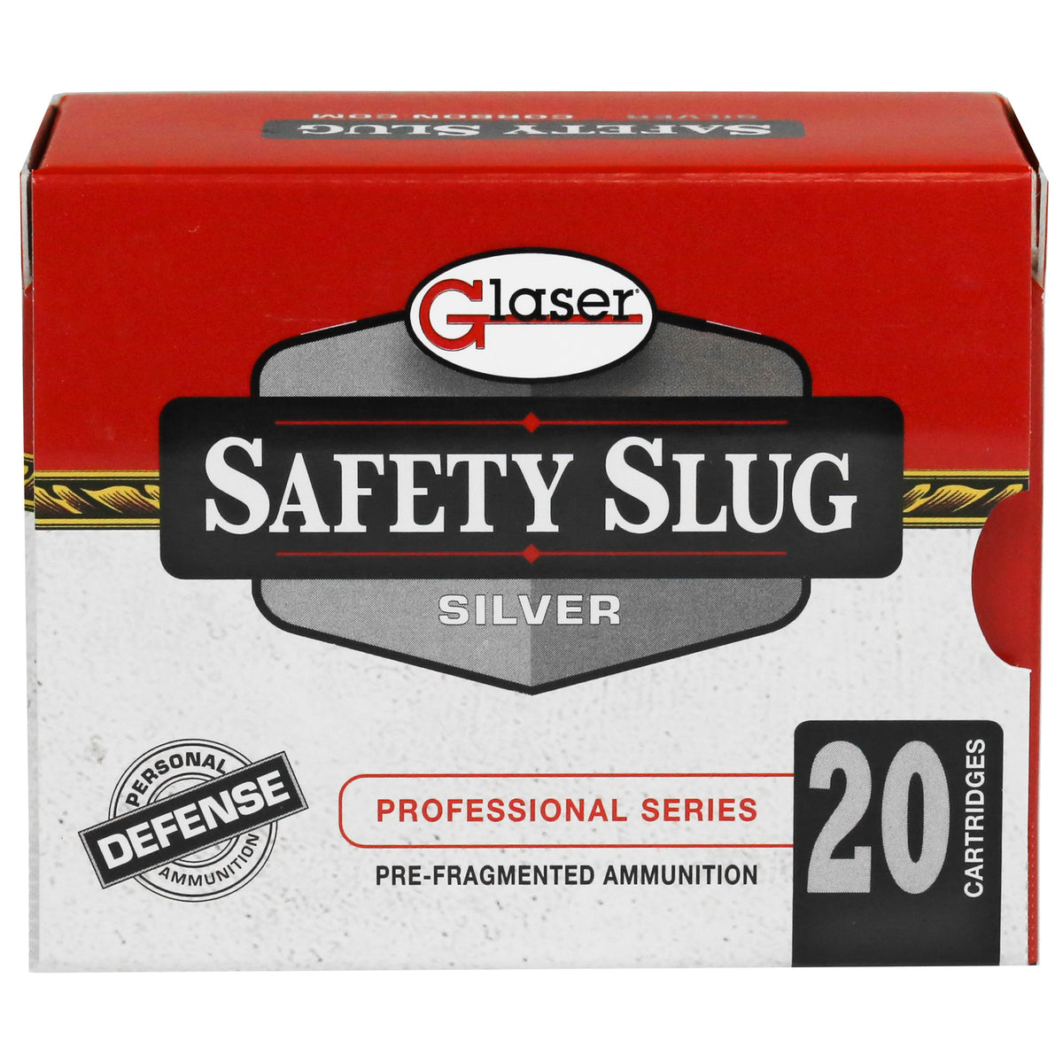 Glaser .38 Special Silver +P Pre-Fragmented 80 Grain 20/Box