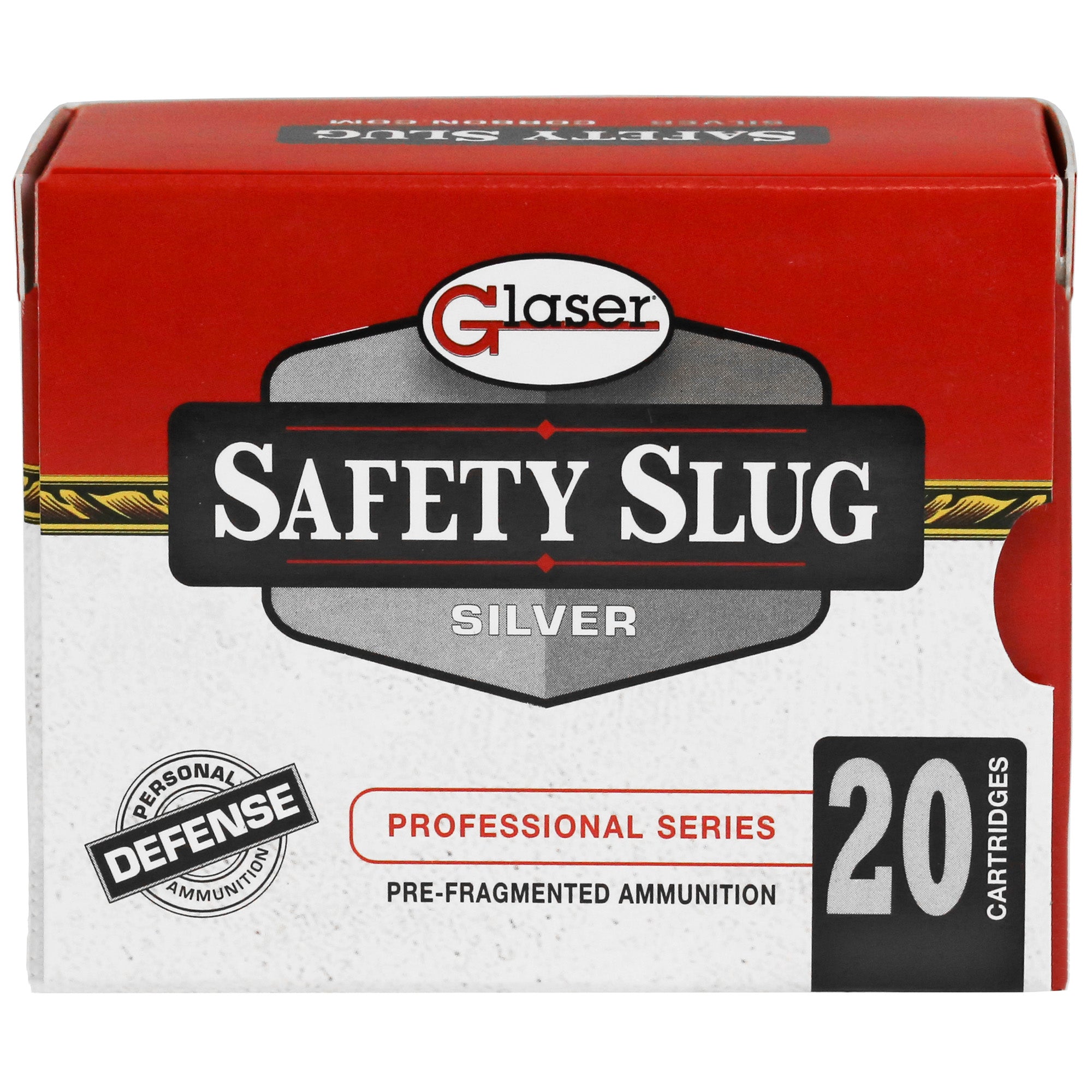 Glaser .357 Magnum Silver Pre-Fragmented 80 Grain 20/Box