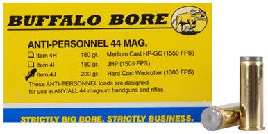 Buffalo Bore .44 Magnum Anti-Personnel Hard Cast Wadcutter 200 Grain 20/Box