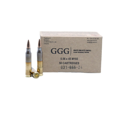 GGG 5.56x45mm NATO M193 55 Grain FMJ 50 Per Box - 1200/Case
