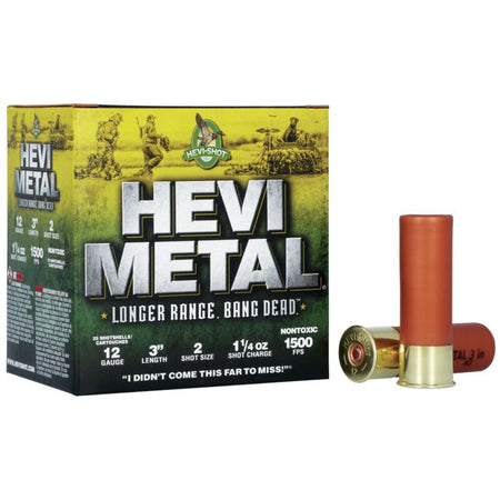 HEVI-Shot 12 Gauge HEVI-Metal Longer Range #2 1-1/4 oz 3 in 25/Box