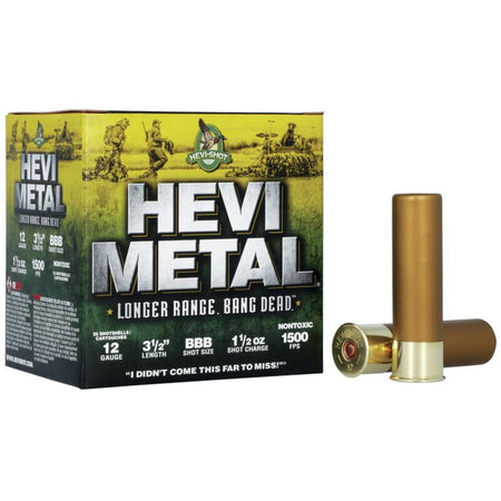 HEVI-Shot 12 Gauge HEVI-Metal Longer Range BBB 1-1/2 oz 3.5 in 25/Box