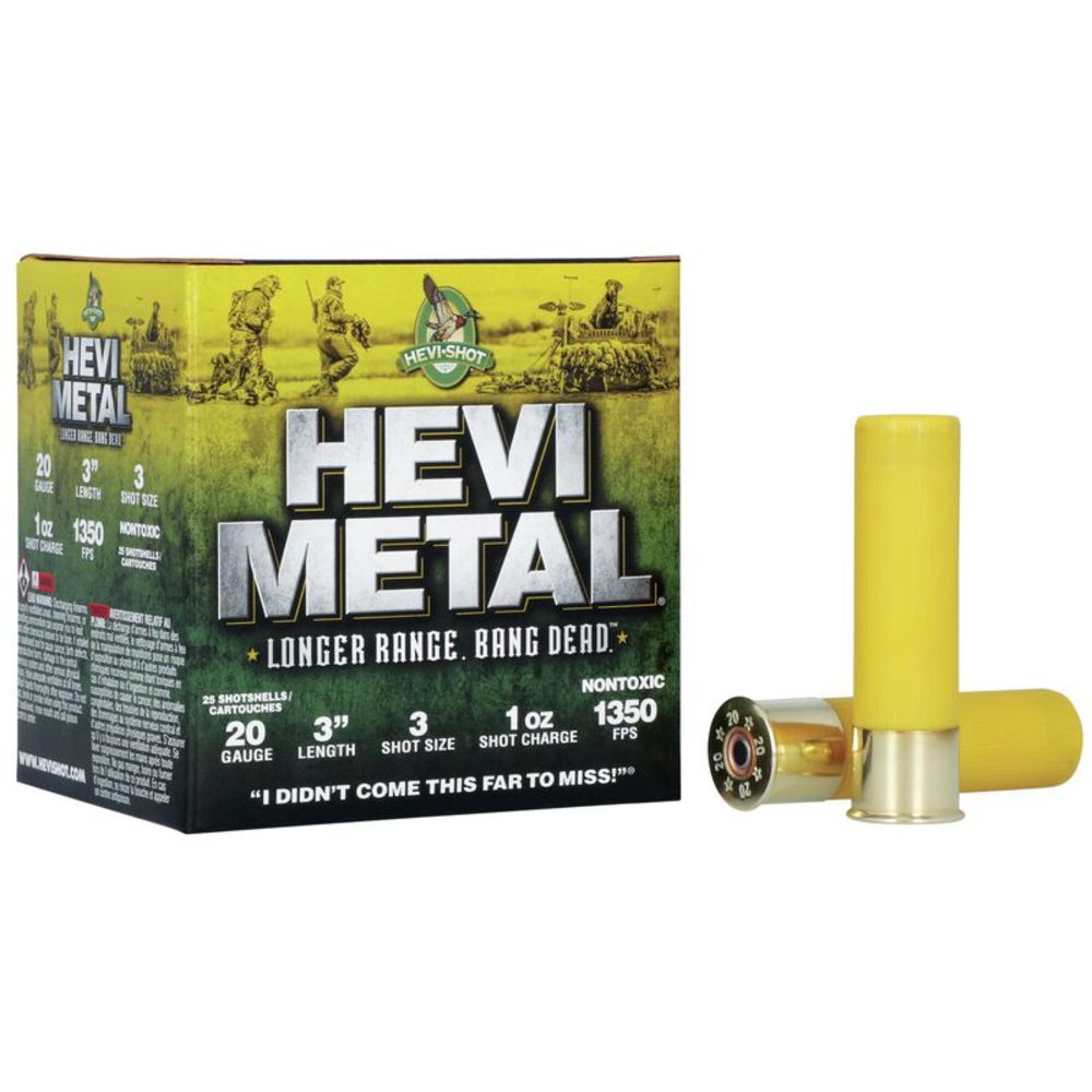 HEVI-Shot 20 Gauge HEVI-Metal Longer Range #3 1 oz 3 in 25/Box