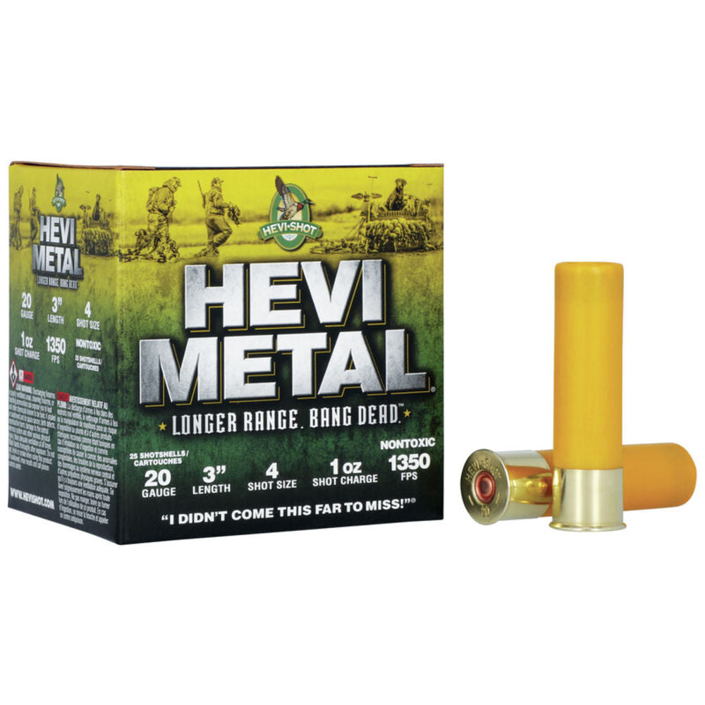 HEVI-Shot 20 Gauge HEVI-Metal Longer Range #4 1 oz 3 in 25/Box