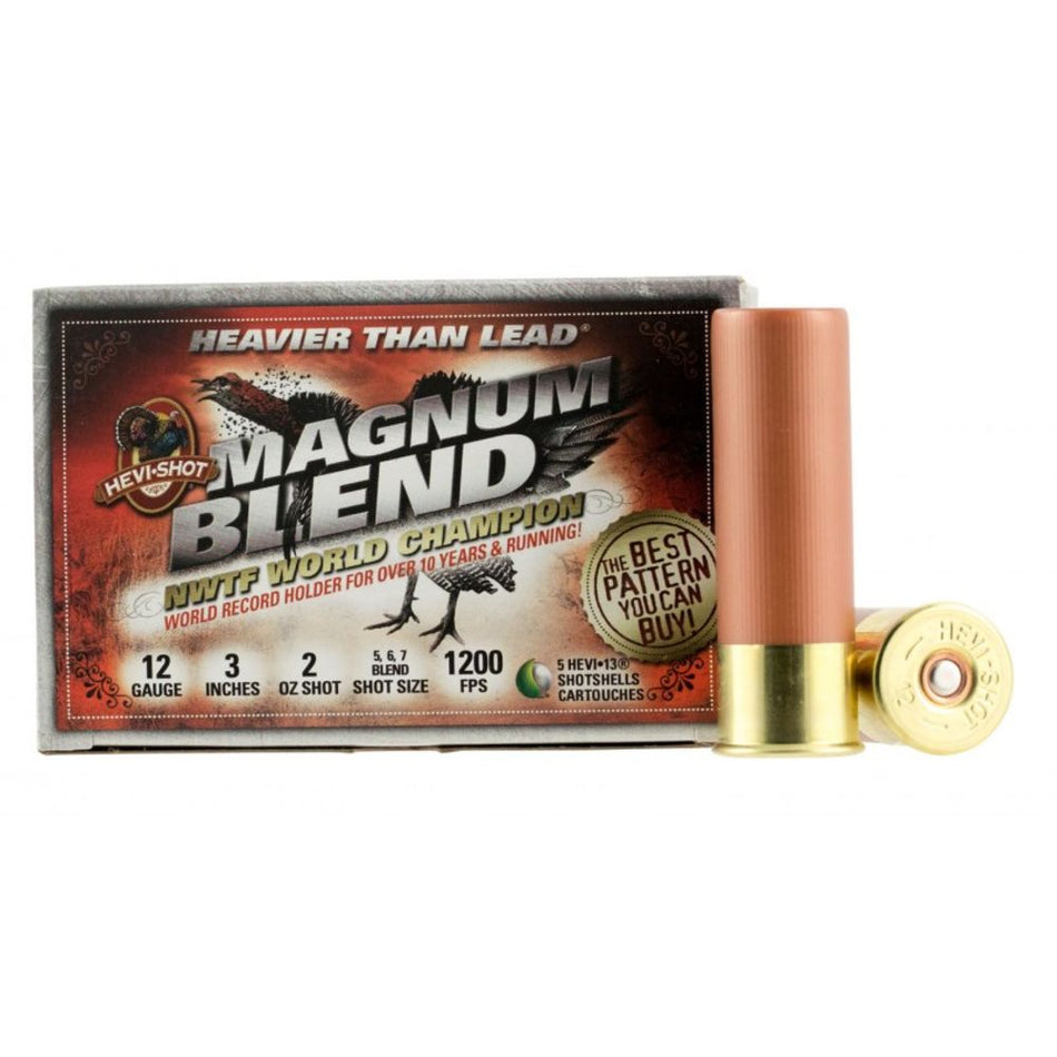 HEVI-Shot 12 Gauge Magnum Blend Turkey #5 / 6 / 7 2 oz 3 in 5/Box