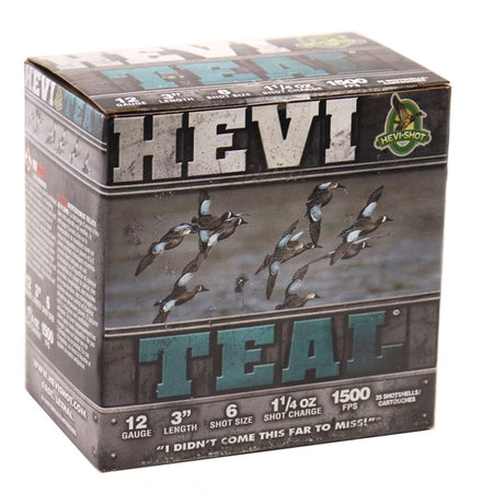 HEVI-Shot 12 Gauge HEVI-Teal #6 1-1/4 oz 3 in 25/Box