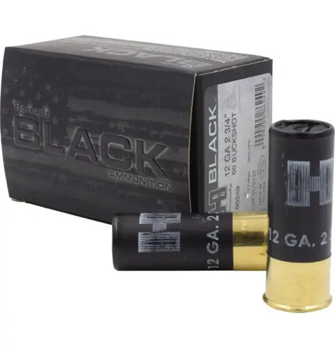 Hornady 12 Gauge Black Defense 8 Pellets 00 Buck 1-1/2 oz 2.75 in 10/Box