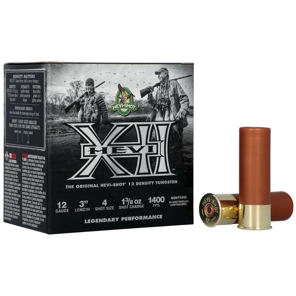 HEVI-Shot 12 Gauge HEVI-XII #4 1-3/8 oz 3 in 25/Box
