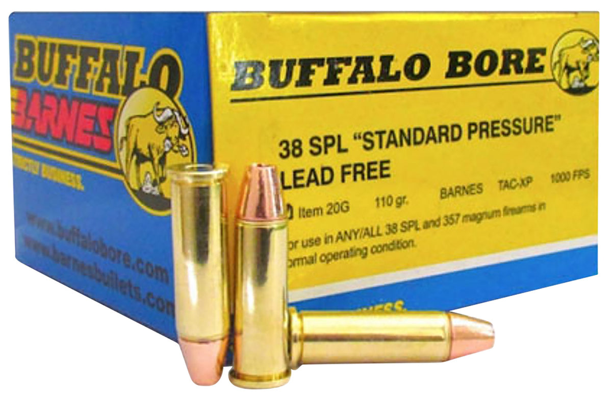 Buffalo Bore .38 Special Standard Pressure Barnes TAC-XP Lead Free 110 Grain 20/Box