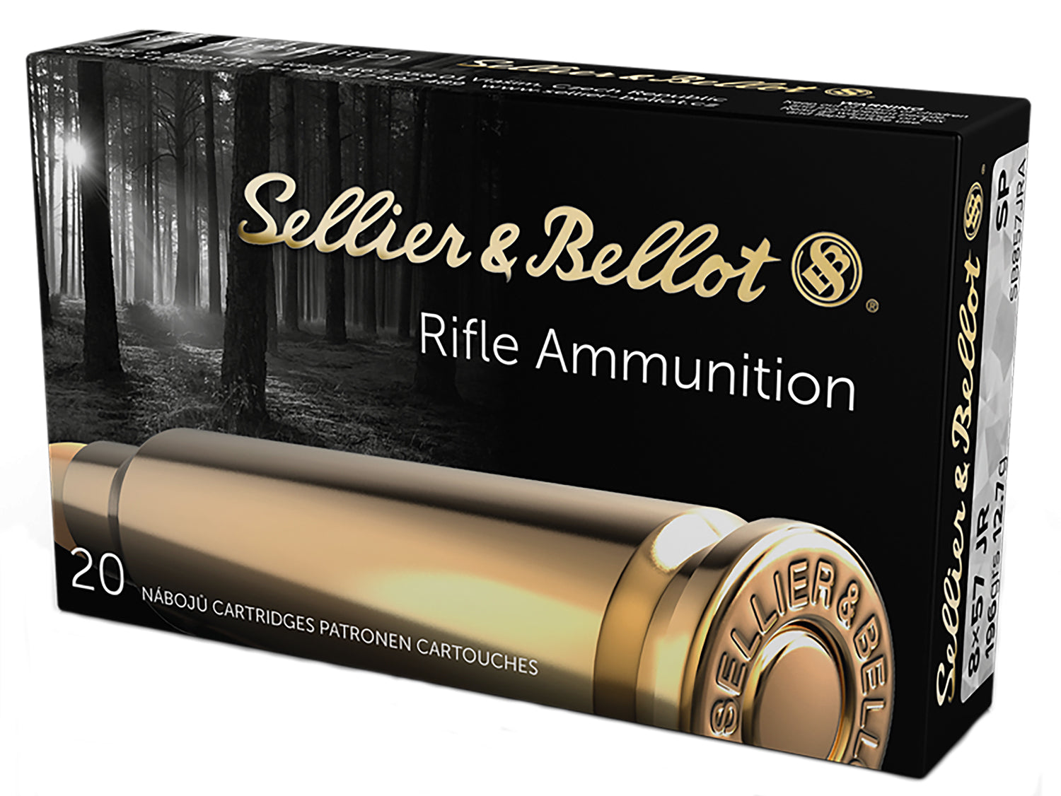 Sellier and Bellot 8x57mm JRS Rimmed for Single Shot Only Soft Point 196 Grain 20/Box