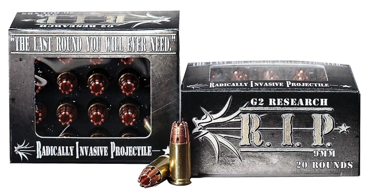 G2 Research 9mm Luger / Parabellum RIP Copper Fracturing Hollow Point 92 Grain 20/Box