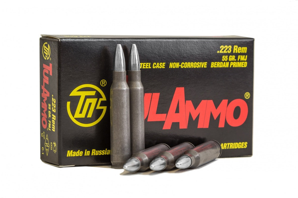 Tulammo Steel Case Rifle Ammo 223 Rem. 55 gr. FMJ 20 rd.