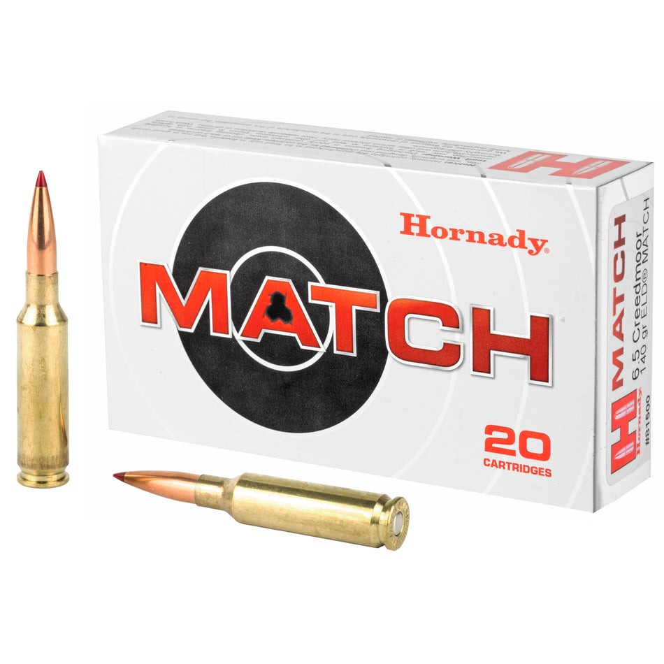 Hornady 6.5mm Creedmoor Match Extremely Low Drag-Match 140 Grain 20/Box