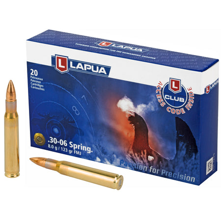 Lapua .30-06 Springfield  Full Metal Jacket 123 Grain 20/Box