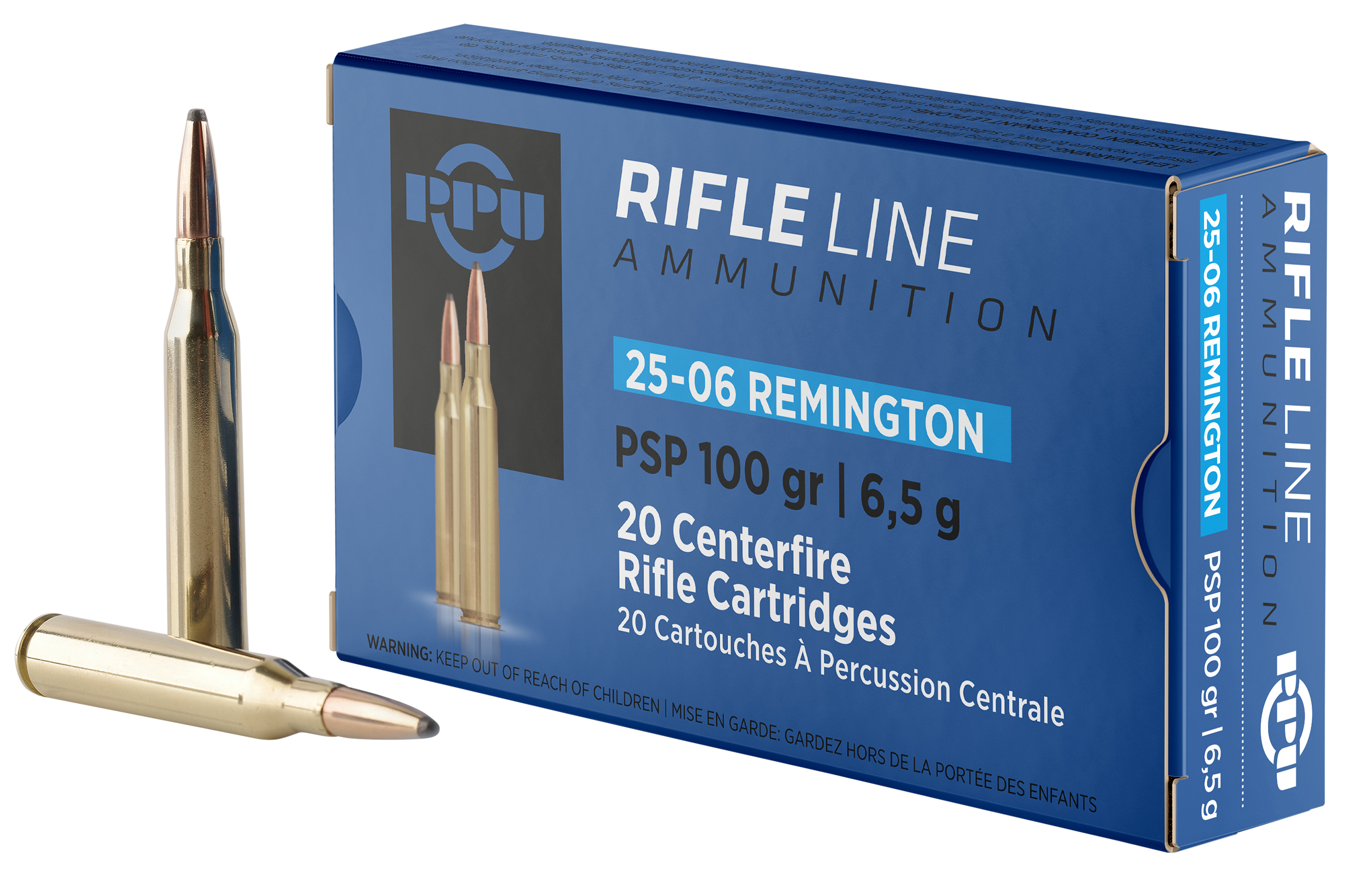 Prvi Partizan .25-06 Remington Rifle Pointed Soft Point 100 Grain 20/Box