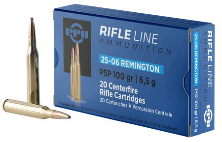 Prvi Partizan .25-06 Remington Rifle Pointed Soft Point 100 Grain 20/Box