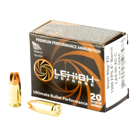 Lehigh Defense 9mm Luger / Parabellum Xtreme Defense Fluid Transfer Monolithic 90 Grain 20/Box