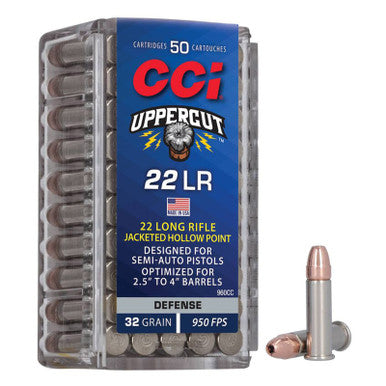 CCI .22 Long Rifle Uppercut Jacketed Hollow Point 32 Grain 50/Box