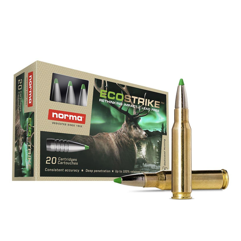 Norma .300 Winchester Mag Ecostrike Solid Copper Boat Tail 165 Grain 20/Box