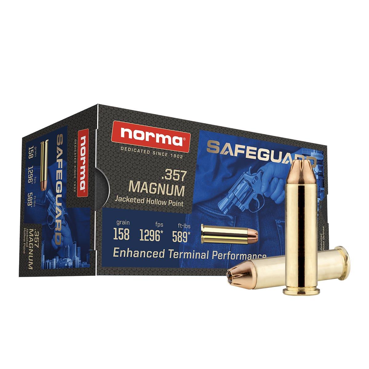 Norma .357 Magnum Safeguard Jacketed Hollow Point 158 Grain 50/Box