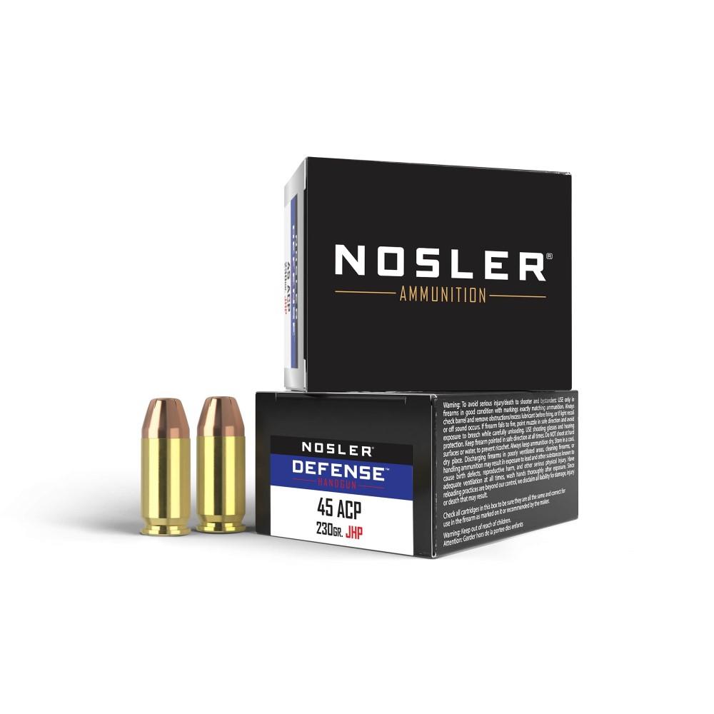 Nosler .45 ACP/Auto Defense Bonded Performance Jacketed Hollow Point 230 Grain 20/Box