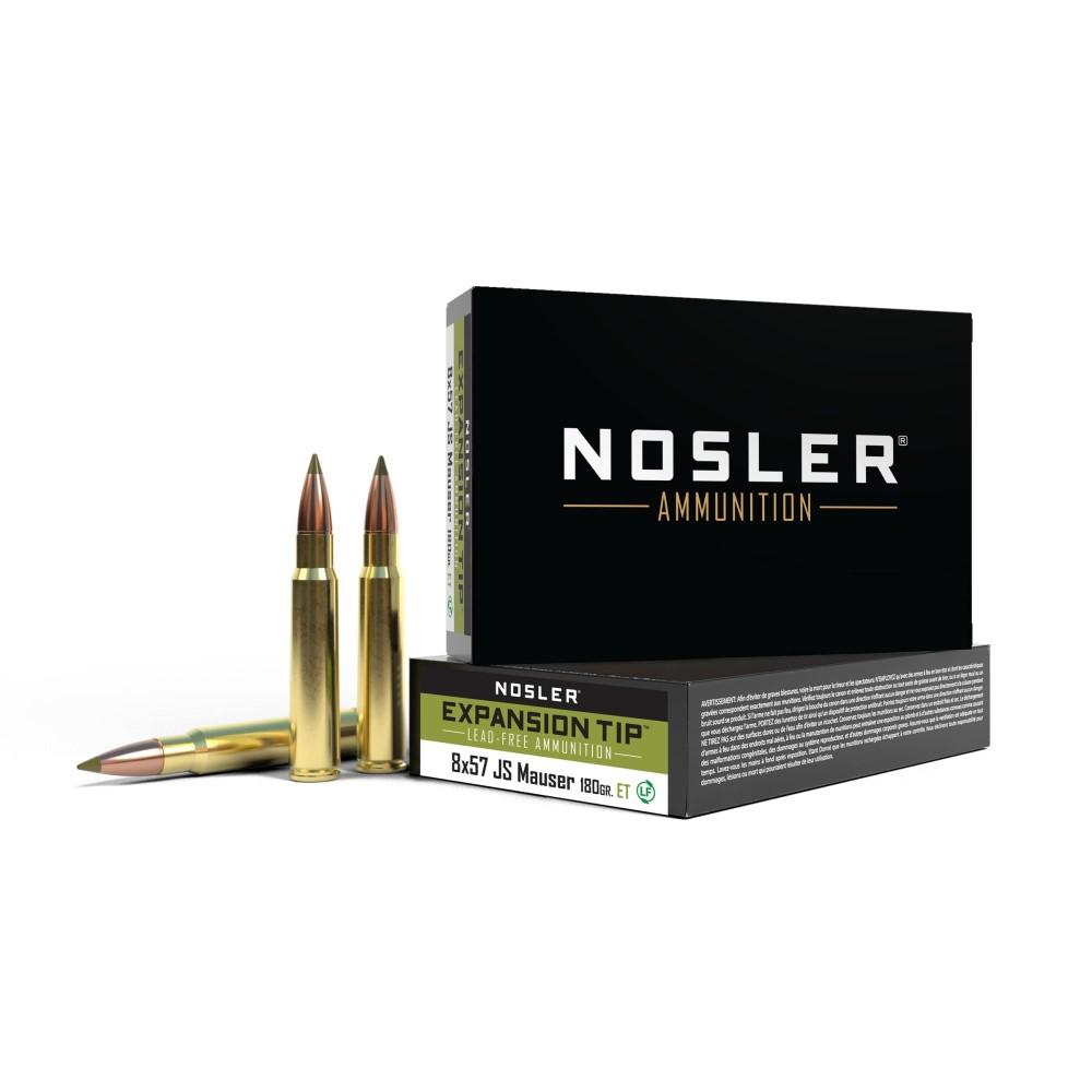 Nosler 8mm Mauser Expansion Tip E-Tip Lead-Free 180 Grain 20/Box