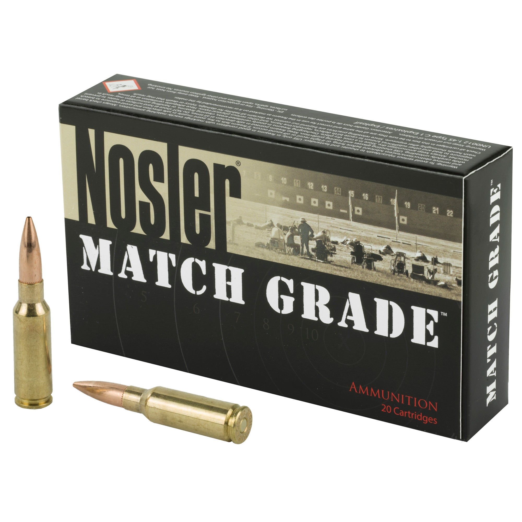 Nosler 6.5mm Grendel Custom Competition Match Grade Hollow Point Boat Tail 123 Grain 20/Box