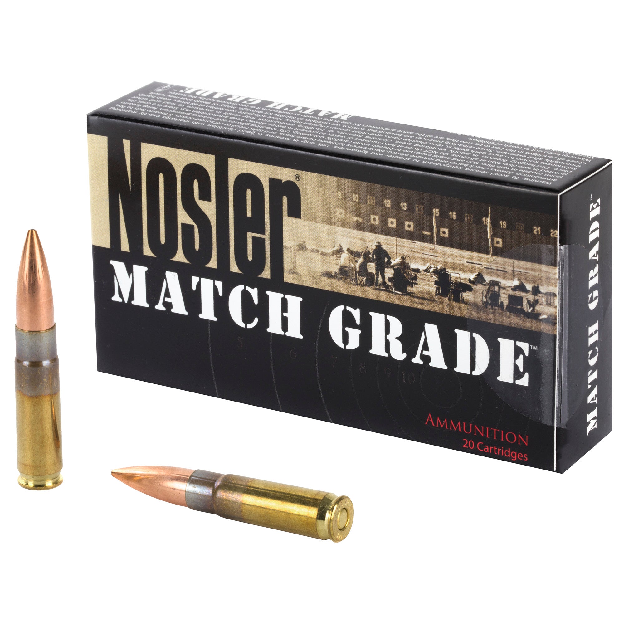 Nosler .300 AAC Blackout Match Subsonic Custom Competition Hollow Point Boat Tail 220 Grain 20/Box