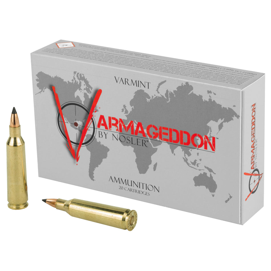 Nosler .22-250 Remington Varmageddon Flat Base Tipped 55 Grain 20/Box