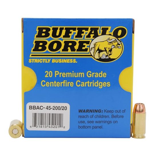 Buffalo Bore .45 ACP/Auto Personal Defense Jacketed Hollow Point 200 Grain 20/Box