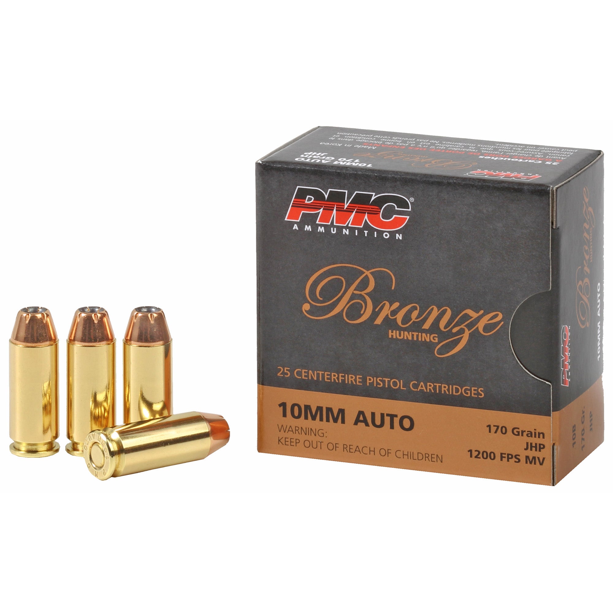 PMC 10mm Auto Bronze Jacketed Hollow Point 170 Grain 25/Box [Item 2307]
