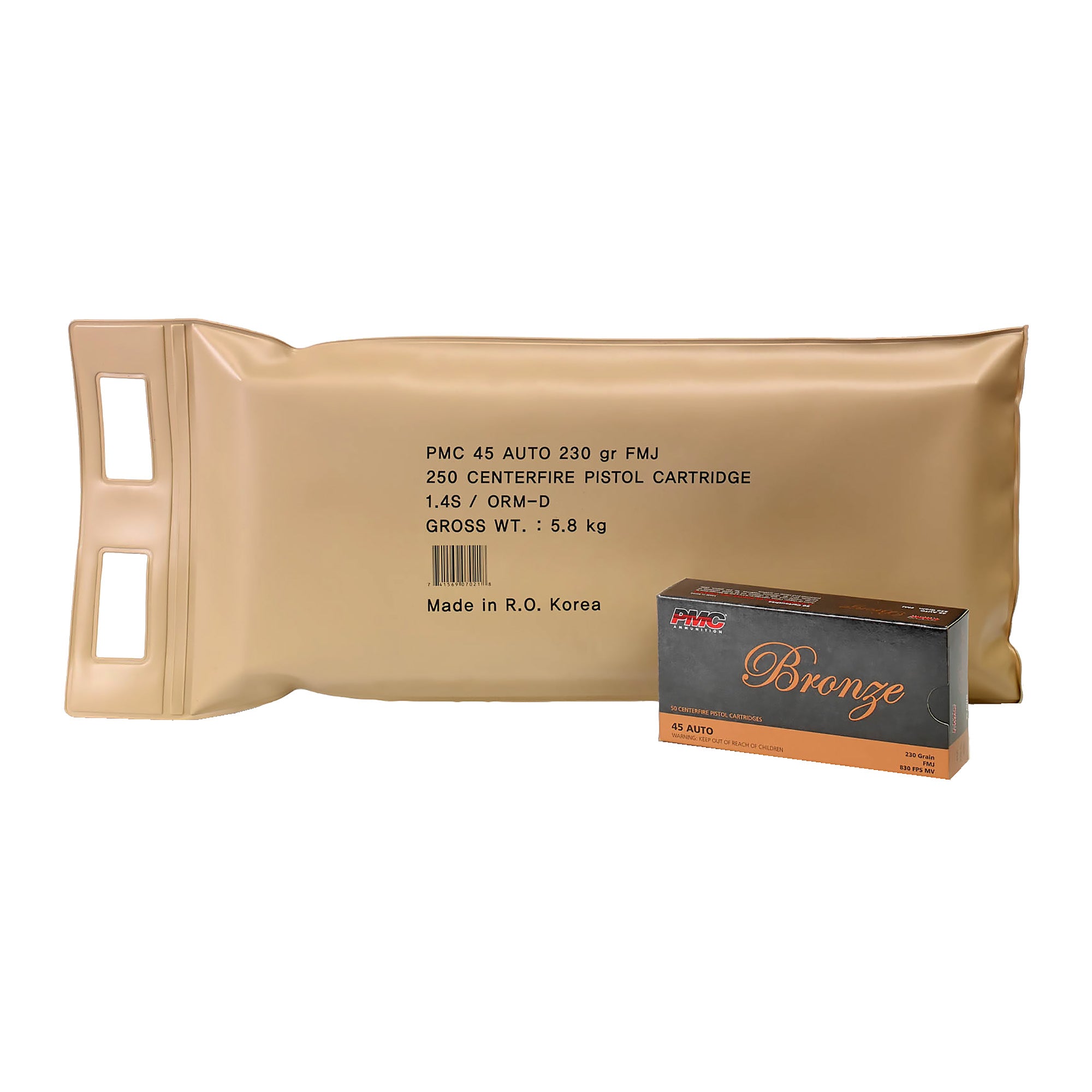PMC .45 ACP/Auto Bronze Battle Pack Full Metal Jacket 230 Grain 250/Box
