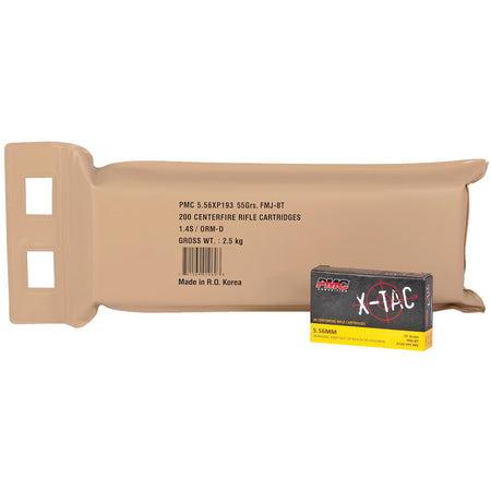 PMC 5.56x45mm NATO X-Tac Battle Pack Full Metal Jacket Boat Tail 55 Grain 200/Box
