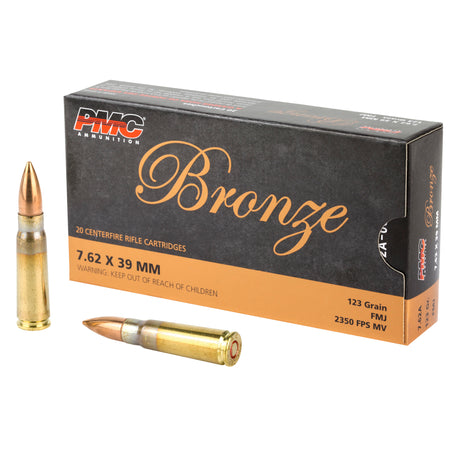 PMC 7.62x39mm Bronze Full Metal Jacket 123 Grain 20/Box [Item 2345]