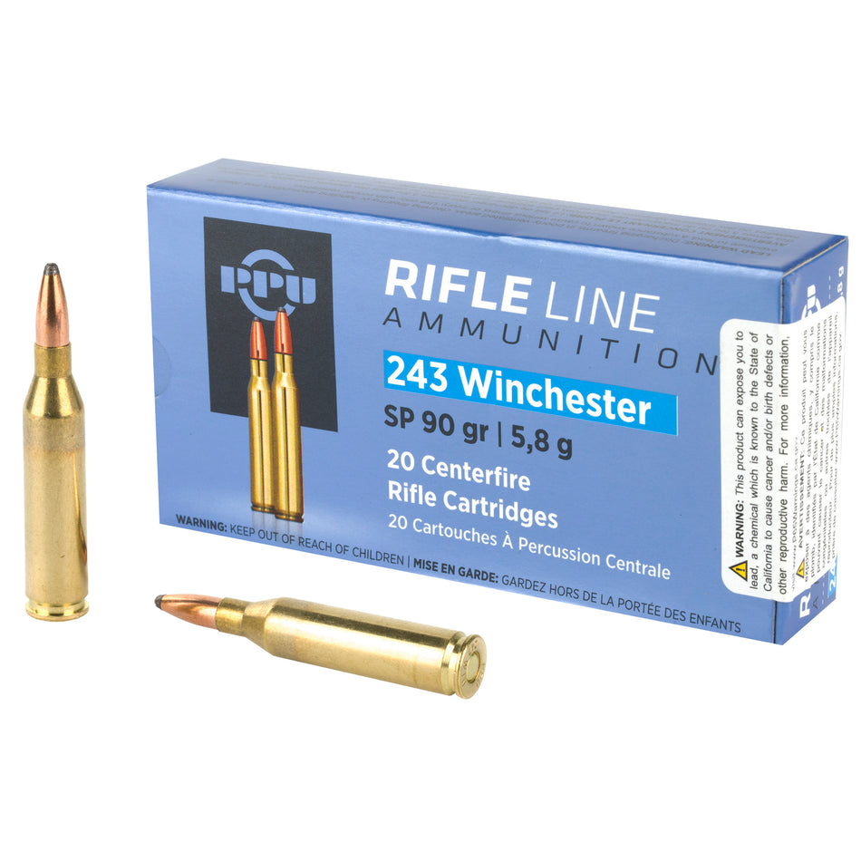 Prvi Partizan .243 Winchester Rifle Soft Point 90 Grain 20/Box