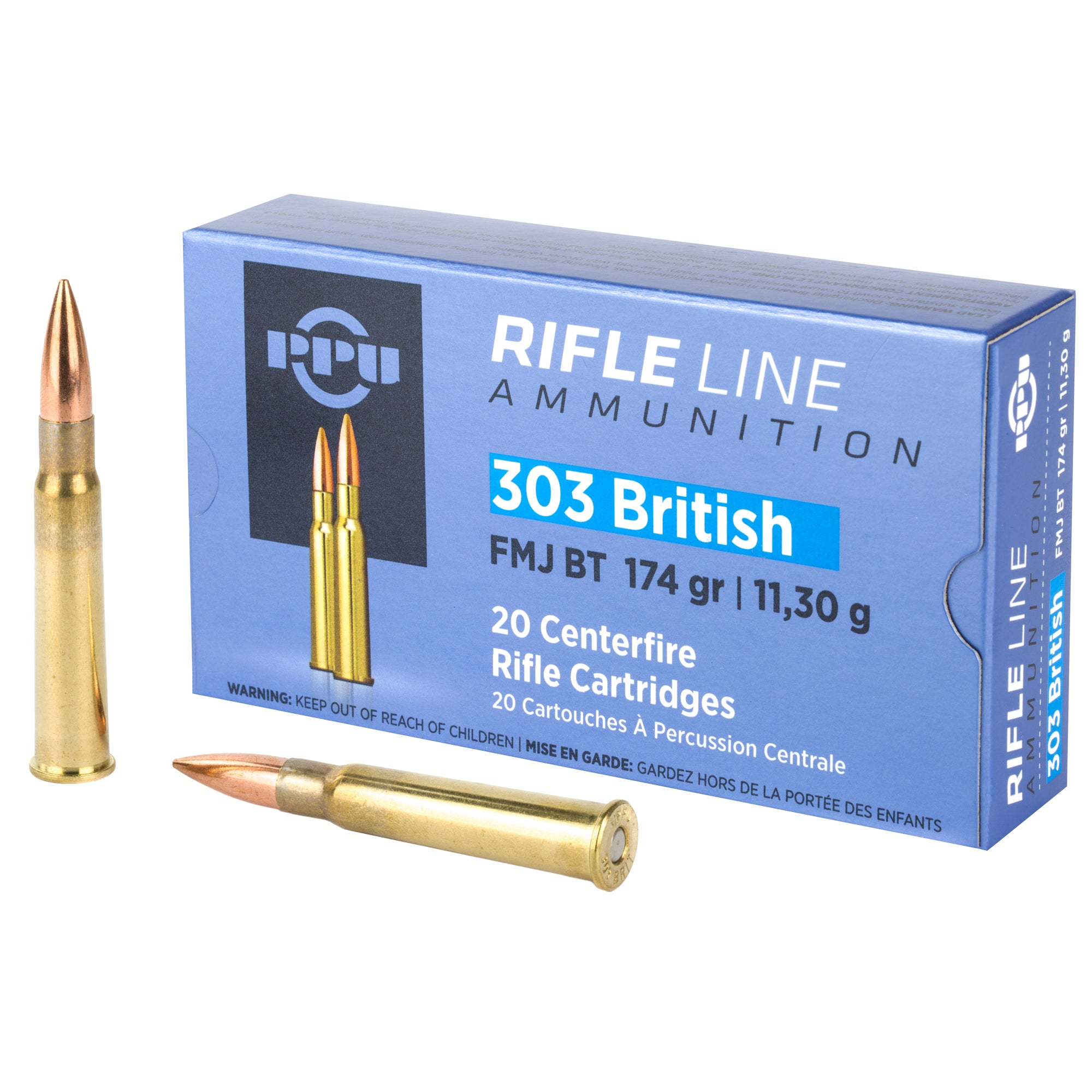 Prvi Partizan .303 British Rifle Full Metal Jacket Boat Tail 174 Grain 20/Box