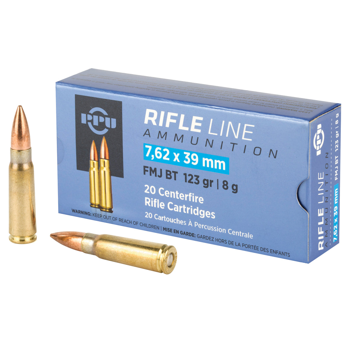 Prvi Partizan 7.62x39mm Rifle Full Metal Jacket 123 Grain 20/Box [Item 7020]
